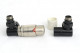 Автоматический терморегулятор 3D левый G 1 2&quot; НР х G 3 4&quot; НГ (набор) (RAL 9011 Графитовый чёрный - Сталь)