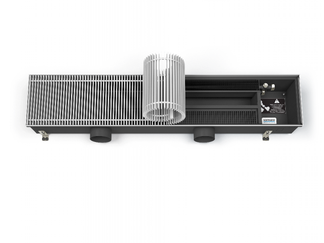 Конвектор внутрипольный Varmann Ntherm Air 370.220.2750 RR U EV1 с естественной конвекцией, ширина 370 мм, высота 220 мм, длина 2750 мм, Решетка: анодированная в цвет алюминия