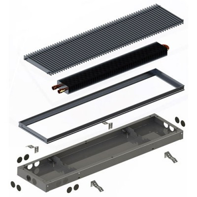 Внутрипольный конвектор Itermic itt.080.400.2600 с естественной конвекцией, высота 80мм, ширина 400мм, длина 2600мм, без решетки