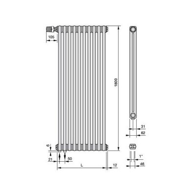 Трубчатые радиаторы Arbonia 2180/40 N69 ТВВ