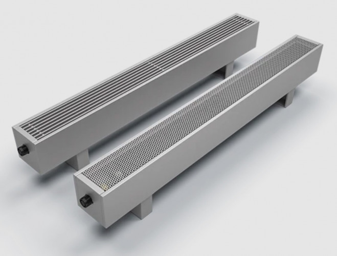 Конвектор напольного и настенного монтажа Varmann Ntherm MiniKon MSFV 80.85.1600 RAL1012 L ширина 85 мм, высота 80 мм, длина 1600 мм