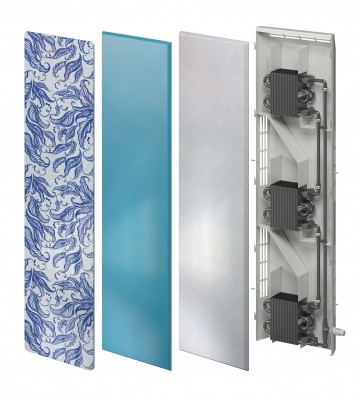 Дизайн-конвектор Steelkon напольного и настенного монтажа STK V F V 115.450.1020 95/85 глубина 115 мм, высота 450 мм, длина 1020 мм Температура теплоносителя: 95/85
