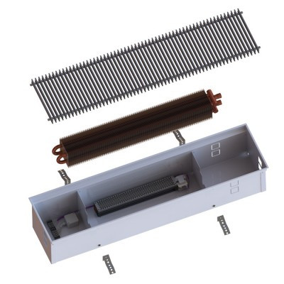 Внутрипольный конвектор Itermic ittbz.090.250.2700 с принудительной конвекцией, высота 90мм, ширина 250мм, длина 2700мм, без решетки