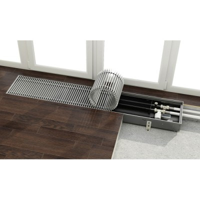 Конвектор внутрипольный Varmann Ntherm N 370.110.3000 RR U EV1 естественная конвекция, ширина 370 мм, высота 110 мм, длина 3000 мм, решетка алюминиевая анодированная в натуральный алюминий