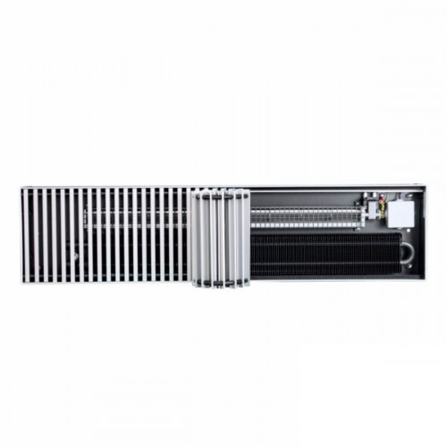 Конвектор КЗТО Бриз В 24V 380x140x2300 FCM/БП36 прав U (5 Ал 12 втулки черные) внутрипольный, принудительная конвекция, ширина 380 мм, высота 140 мм, длина 2300 мм, мощность 6832 Вт.