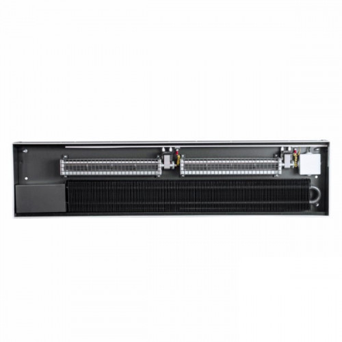 Конвектор КЗТО Бриз В 24V 380x140x3700 FCM/БП36 прав U (5 Ал 12 втулки черные) внутрипольный, принудительная конвекция, ширина 380 мм, высота 140 мм, длина 3700 мм, мощность 11387 Вт.